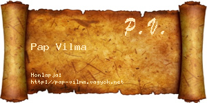Pap Vilma névjegykártya
