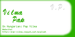 vilma pap business card